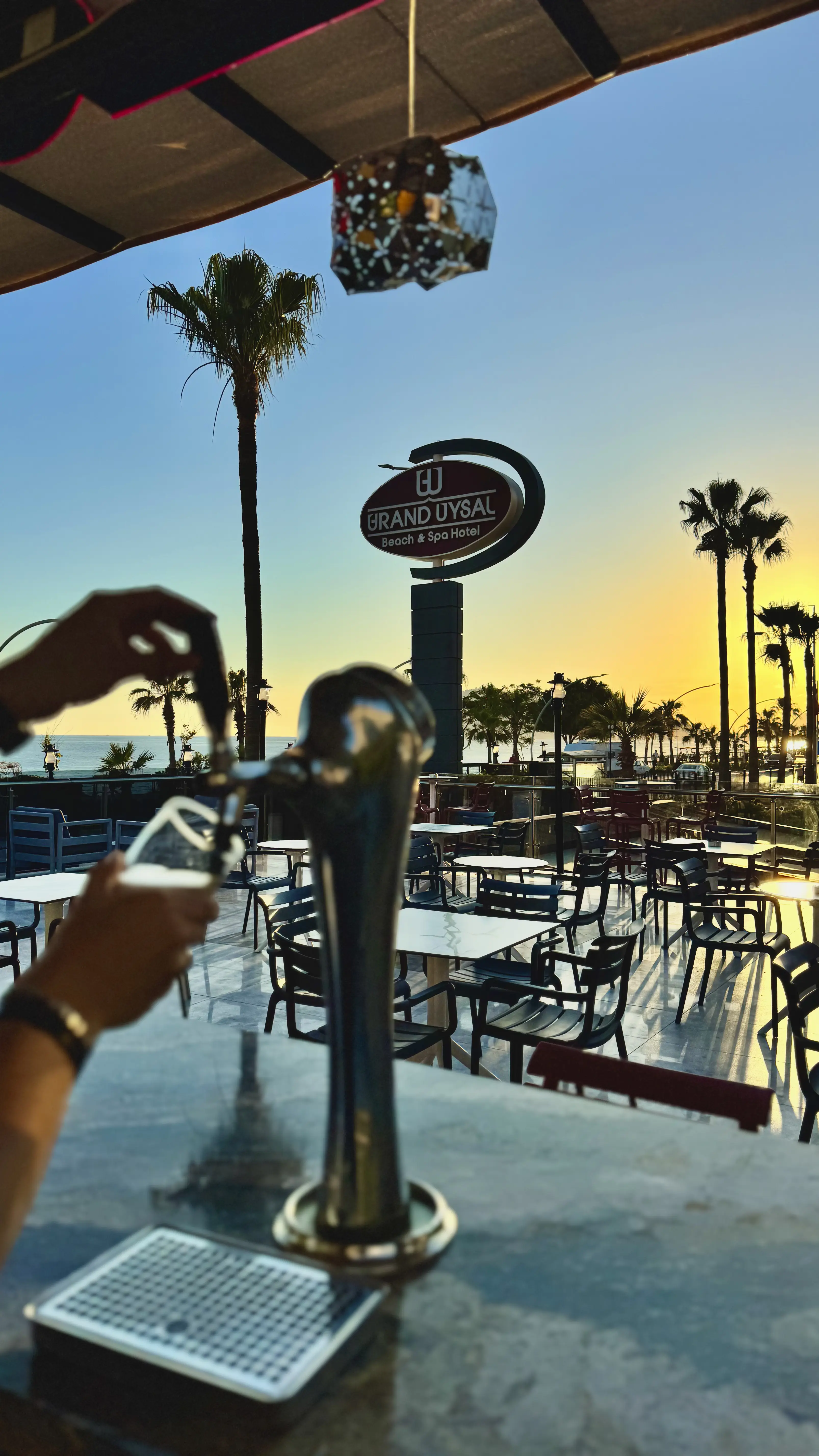 Sunset at the Sunset Bar of Grand Uysal Beach & Spa Hotel