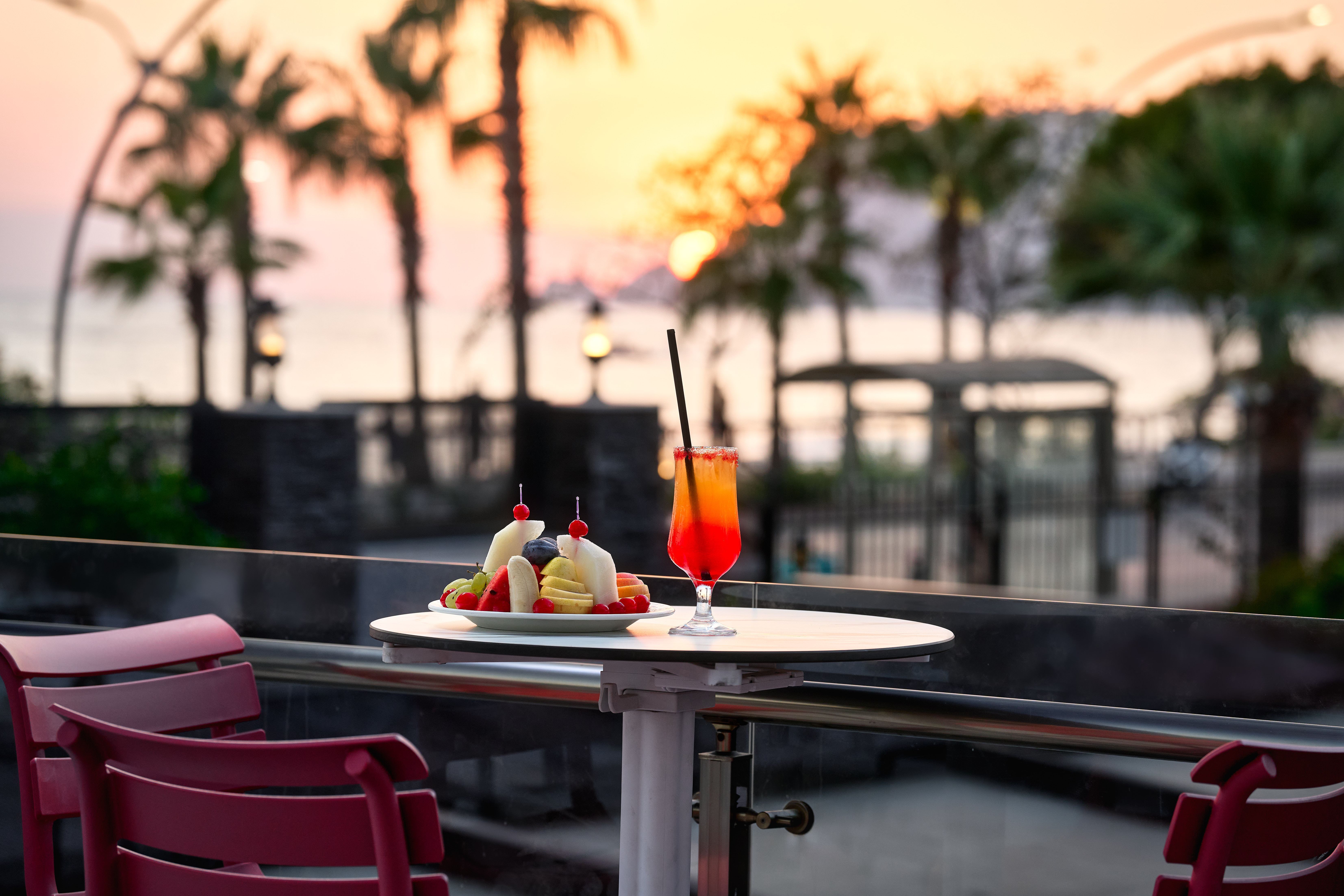 Sunset cocktails at Grand Uysal Beach & Spa Hotel