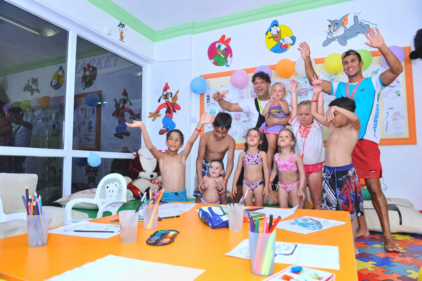 Families and children at the Mini Club